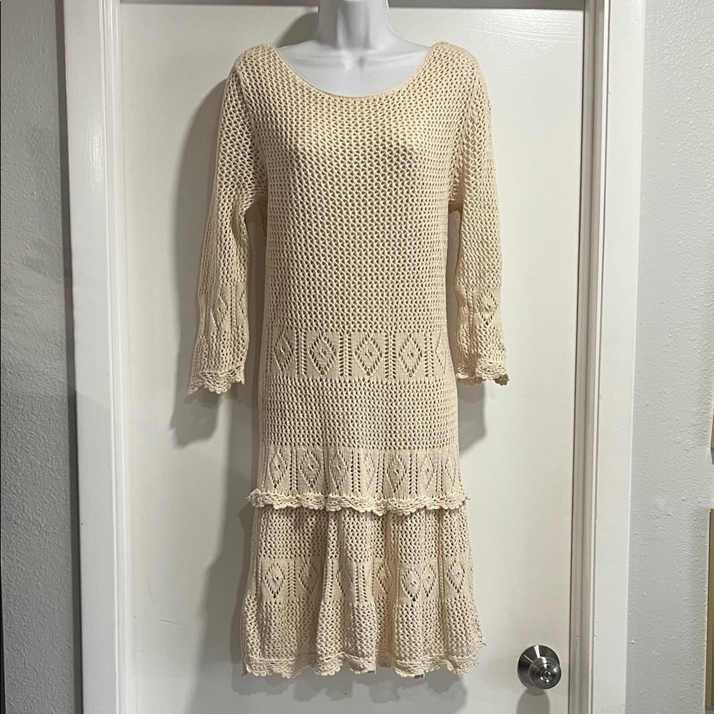 Cream Knit Dress